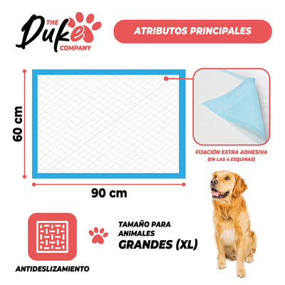 Sabanillas Para Perro 90x60 Duke 6 Capas Aromáticas 40U