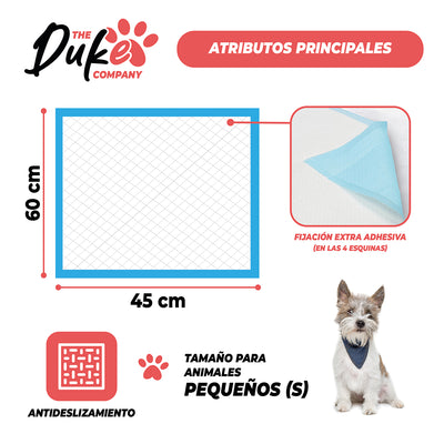 Sabanillas Para Perro 45x60 Duke 6 Capas Aromáticas 100u