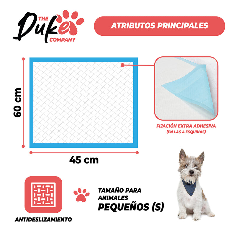 Sabanillas Para Perro 45x60 Duke 6 Capas Aromáticas 100u