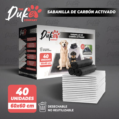 Sabanillas Para Perro Carbon 60x60 Duke 6 Capas Aromaticas 40U Pad