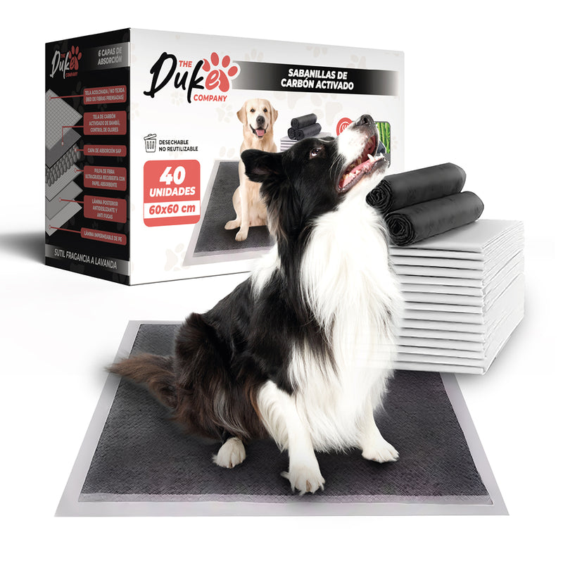 Sabanillas Para Perro Carbon 60x60 Duke 6 Capas Aromaticas 40U Pad