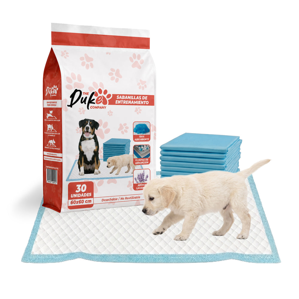 Sabanillas entrenamiento perros Duke Training Pad 60x60 pack 30 unidades