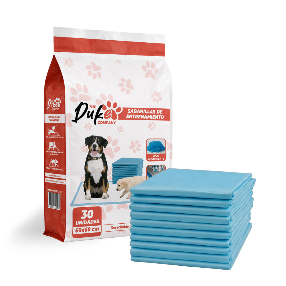 Pack shot sabanillas Duke Training Pad 30 unidades 60x60 cm