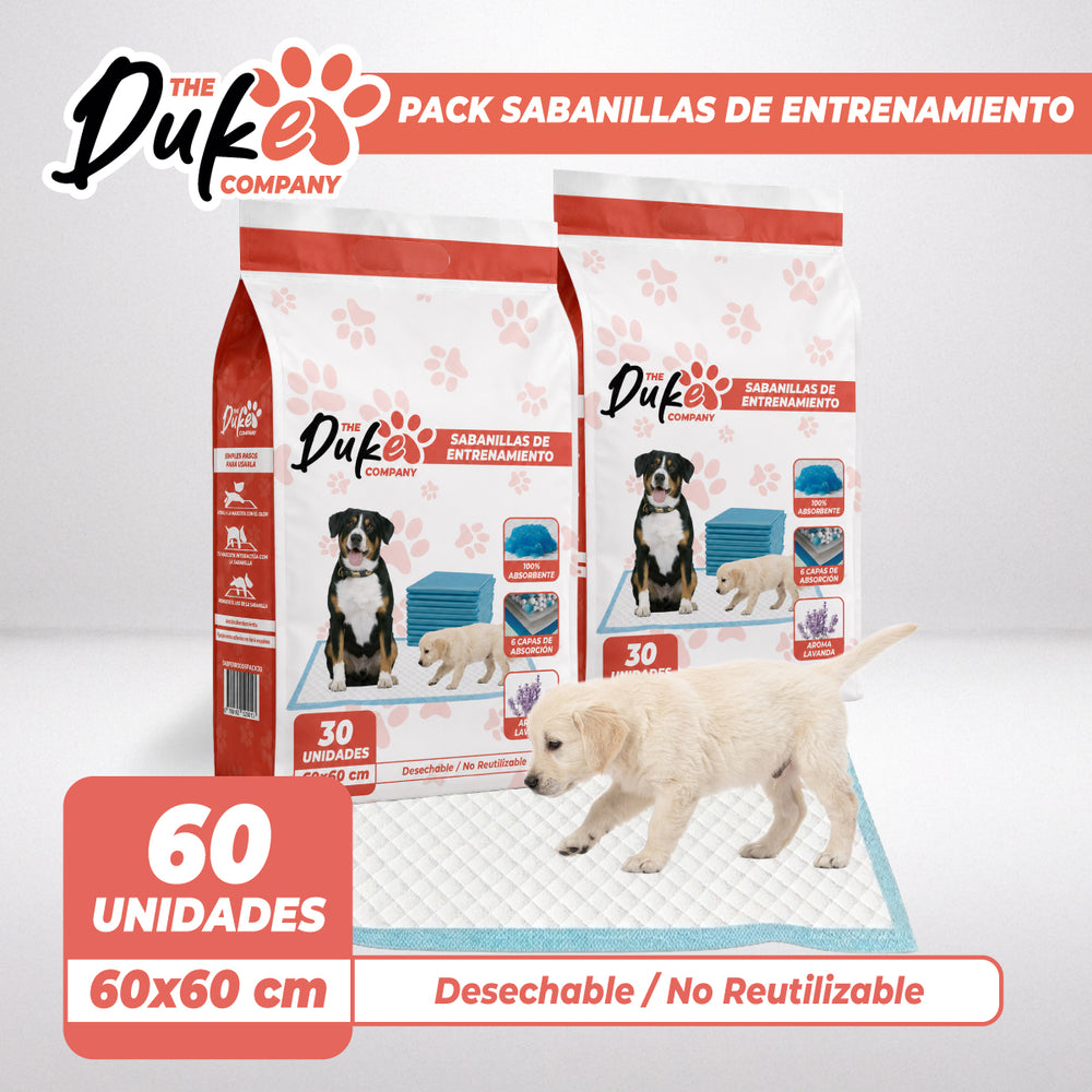 Sabanillas entrenamiento Duke 60x60 cm pack 60 unidades desechable