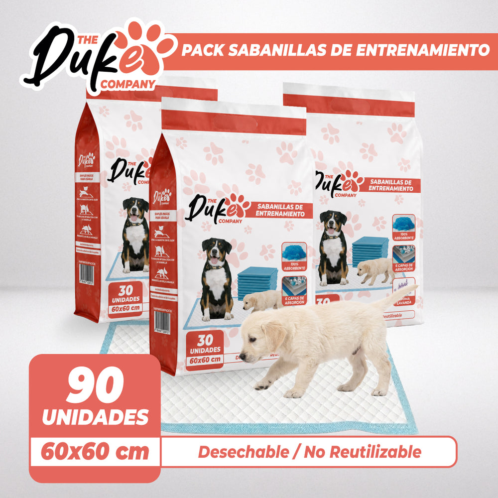 Sabanillas entrenamiento Duke 60x60 cm pack 90 unidades