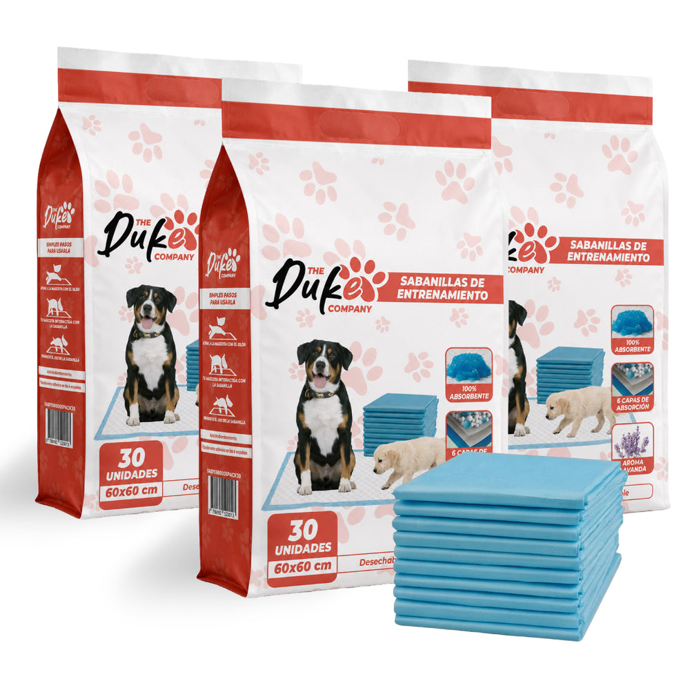 Sabanillas entrenamiento Duke 60x60 cm pack 90 unidades