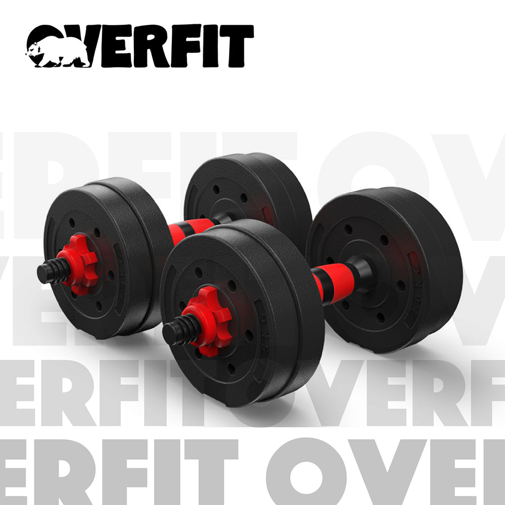 Set Mancuernas Y Barra Unibles 15kg Fitness Pesas Ajustables