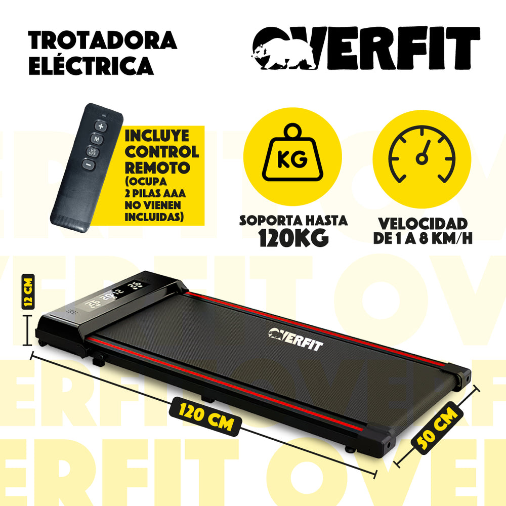 Trotadora 1.5 Hp Overfit Caminadora Electrica Plegable 8km/h