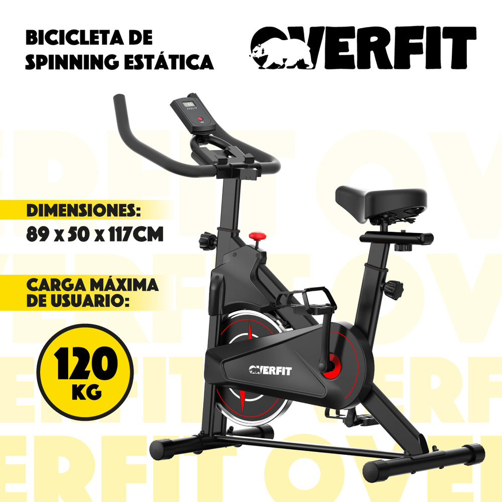 Bicicleta de Spinning Pro Overfit Estatica Fitness Gym 4 kg