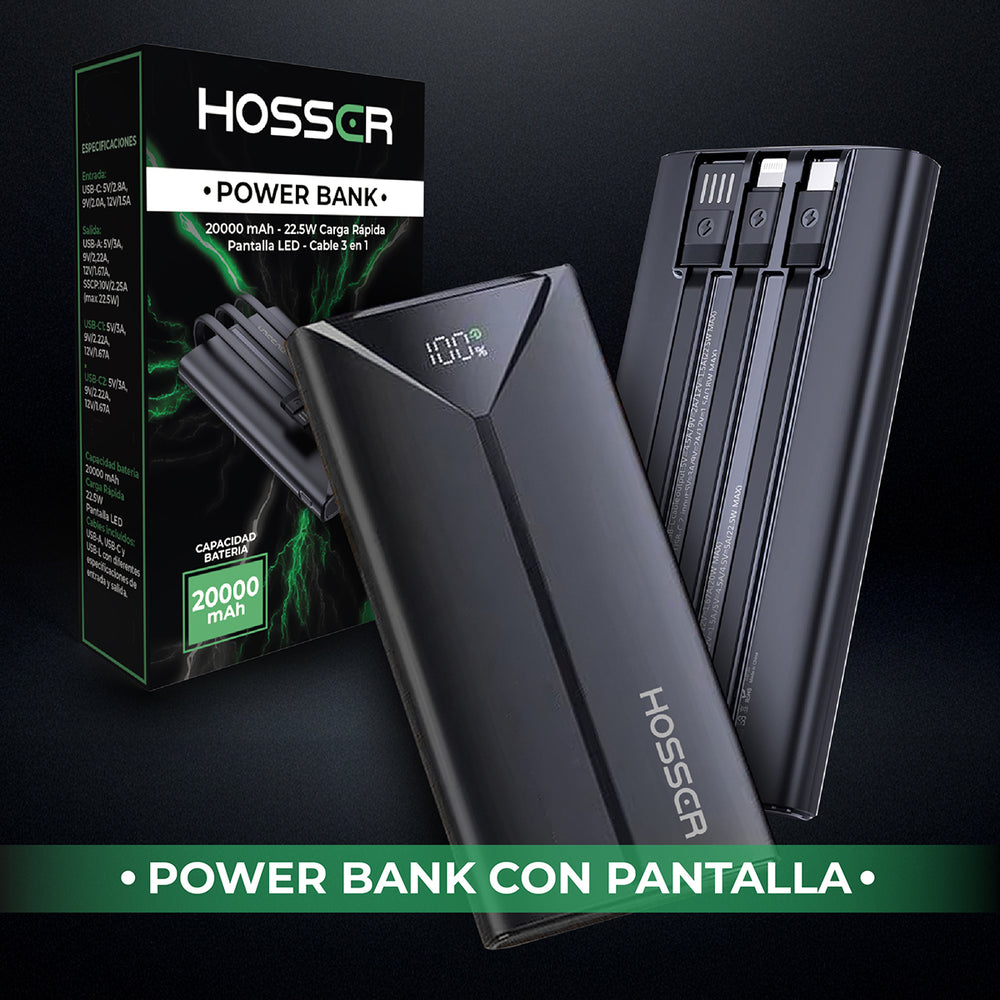 Power Bank 20000mah Hosser Cargador Portatil Celular Externo