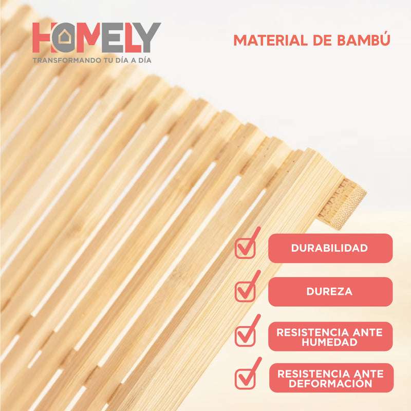 Secaplatos 2 Niveles Bambu Homely Escurridor Portacubiertos