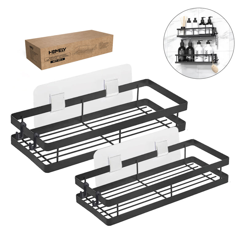 Organizador De Ducha Homely Repisa Estante Aluminio Set X2