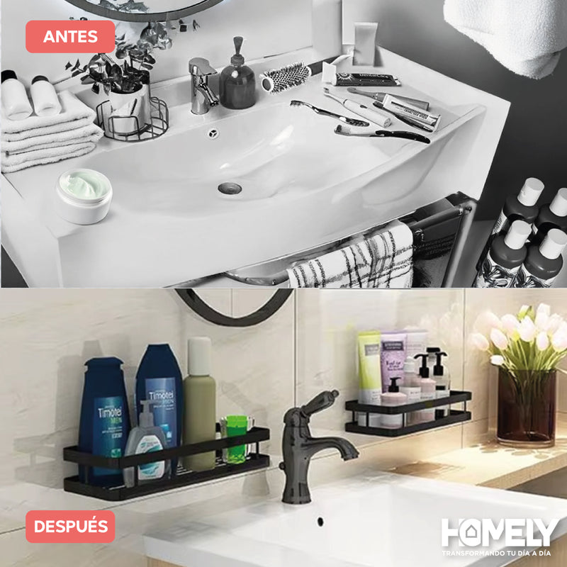 Organizador De Ducha Homely Repisa Estante Aluminio Set X2