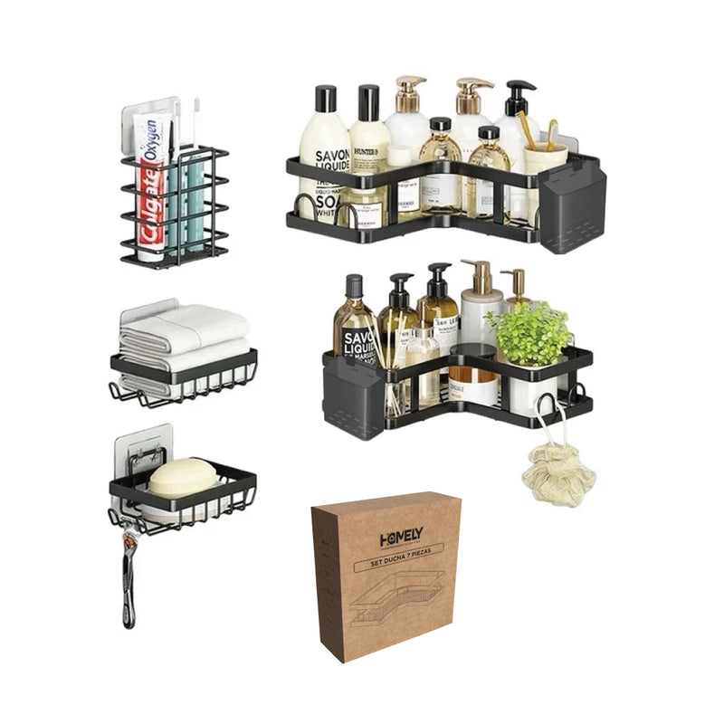 Organizador de ducha acero inoxidable Homely Set X7