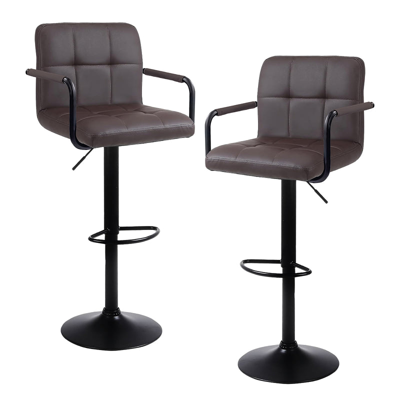 Pack x2 Sillas De Bar Piso Taburete Homely Comfort 61-81CM Café