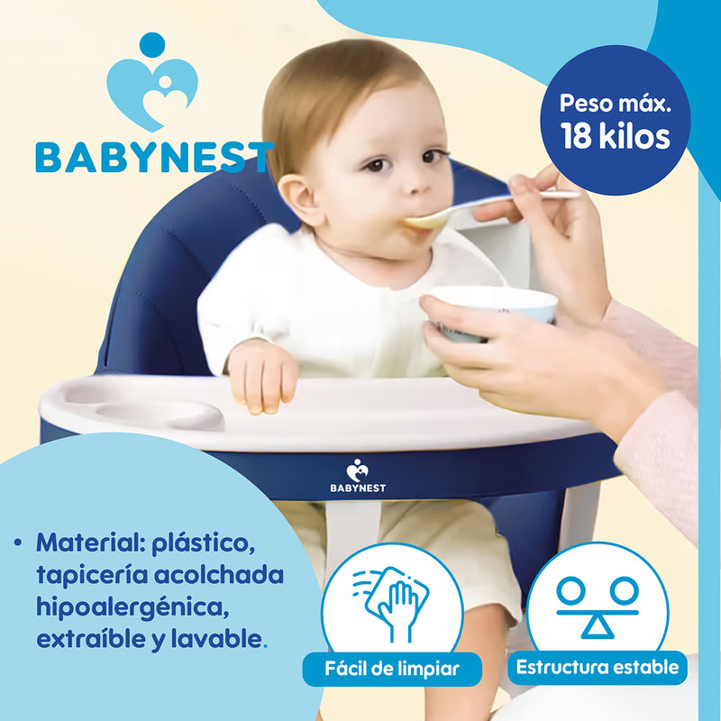 Silla Comer Bebe BabyNest TotTaste 2 en 1 + Canasto