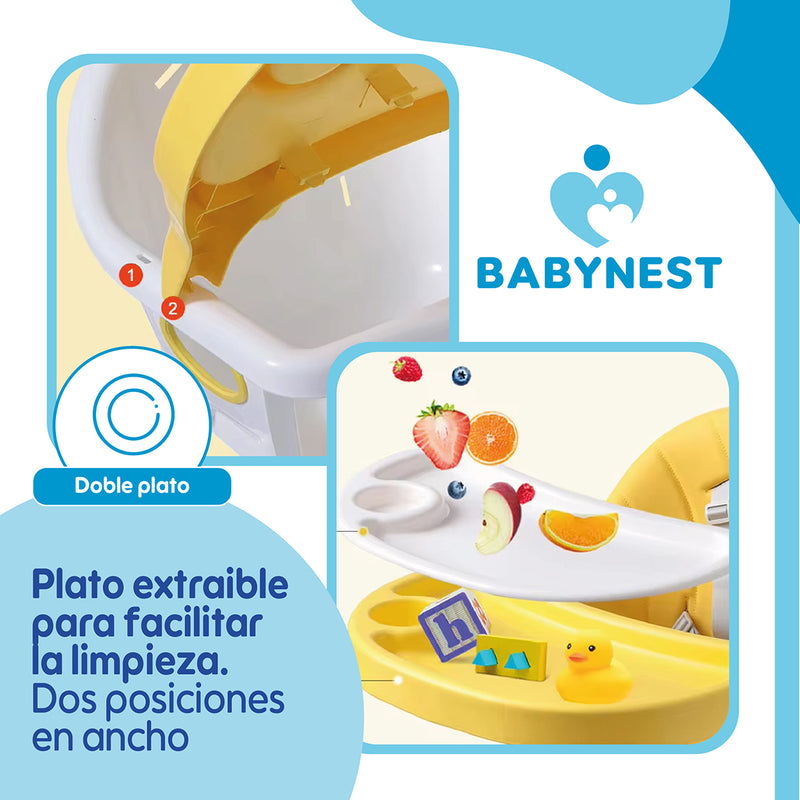 Silla Comer Bebe BabyNest TotTaste 2 en 1 + Canasto