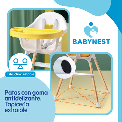 Silla Comer Bebe BabyNest TotTaste 2 en 1 + Canasto