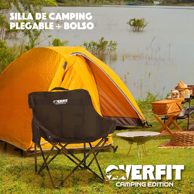 Silla Plegable Camping Overfit Playa + Bolso Transporte Playera Pesca