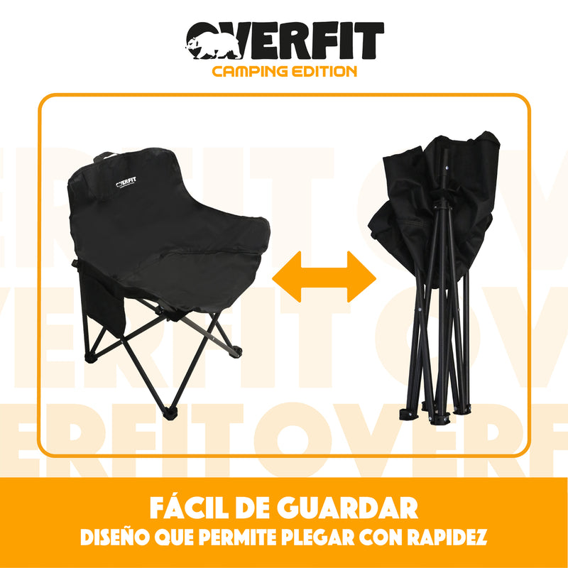 Silla Plegable Camping Overfit Playa + Bolso Transporte Playera Pesca