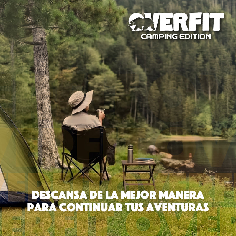 Silla Plegable Camping Overfit Playa + Bolso Transporte Playera Pesca