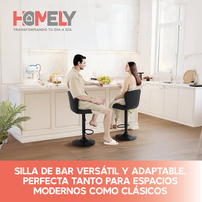 Taburete Silla De Bar Homely Altura Regulable Cocina Americana 80cm X2