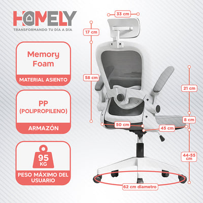 Silla Oficina Ergonómica Escritorio Gerencial Ejecutiva Homely