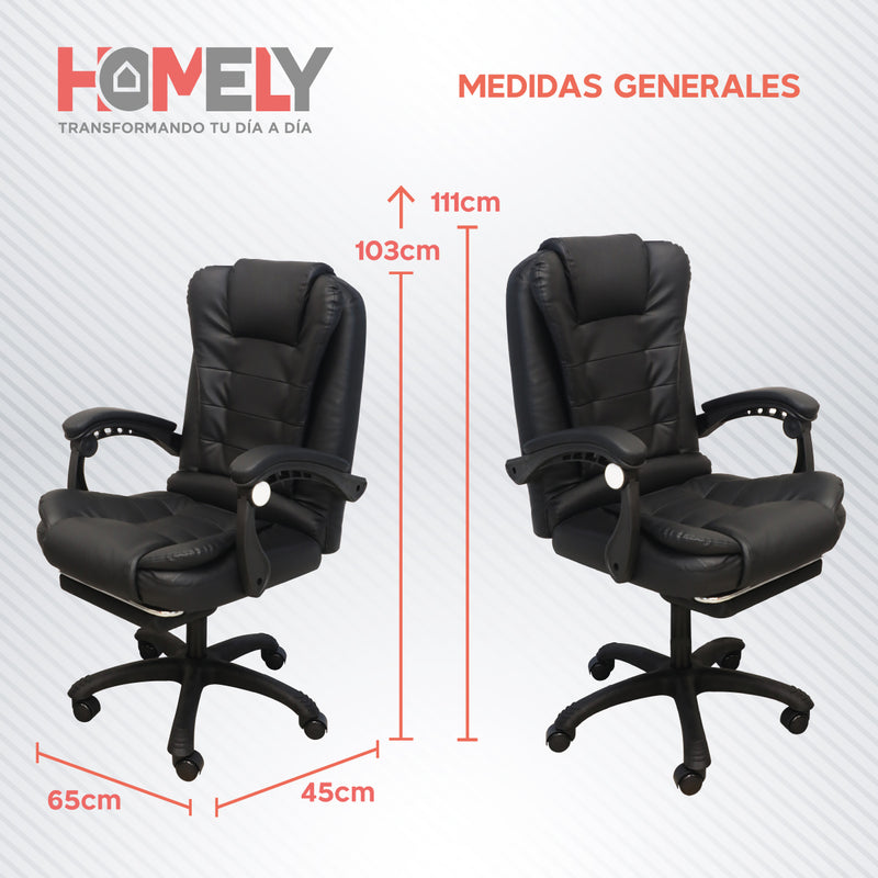 Silla de Oficina Ergonomica Lumbar Homely Ejecutiva Escritorio Premium