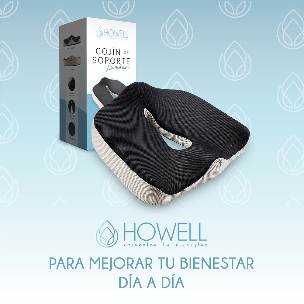 Cojín Ortopédico de Asiento Lumbar Howell Antideslizante