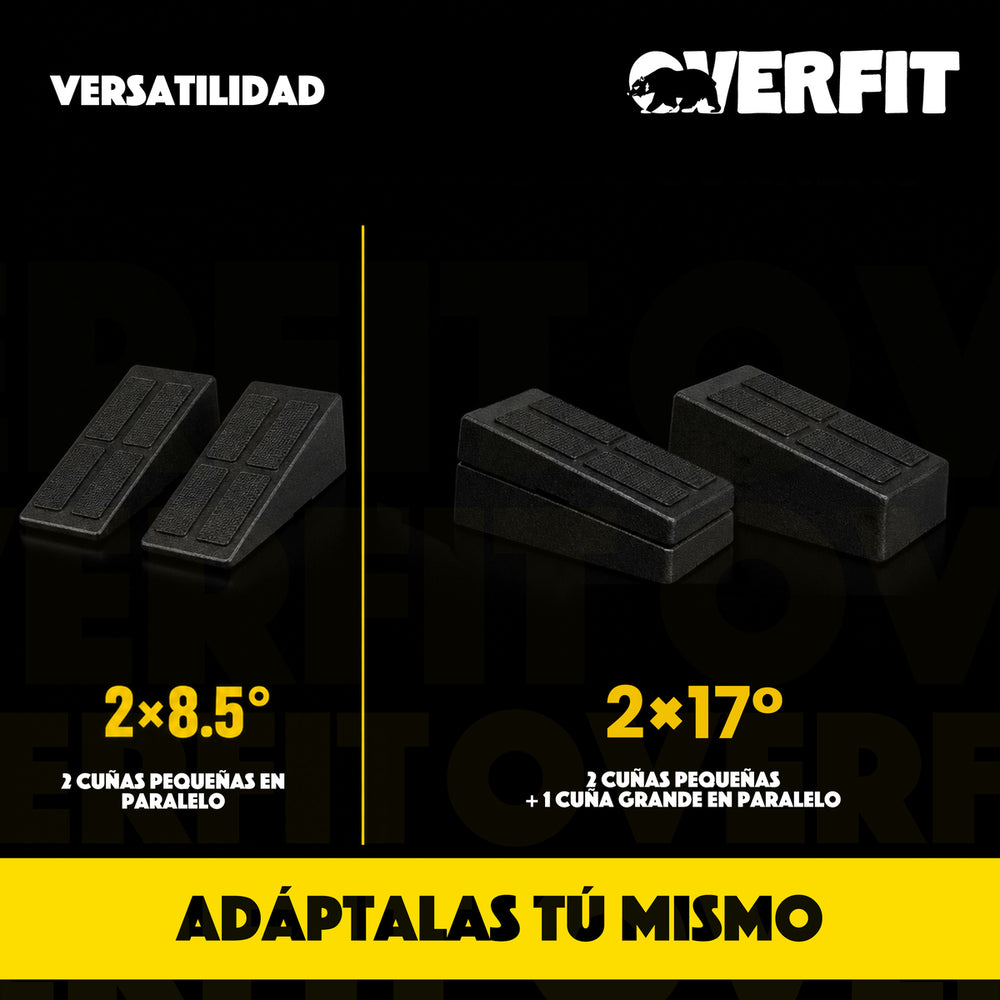 Cuña Para Sentadilla Talonera Bloque De 3 Niveles Gym Overfit Rampa Soporte Ajustable Mejora de postura Elevaciones - Default Title