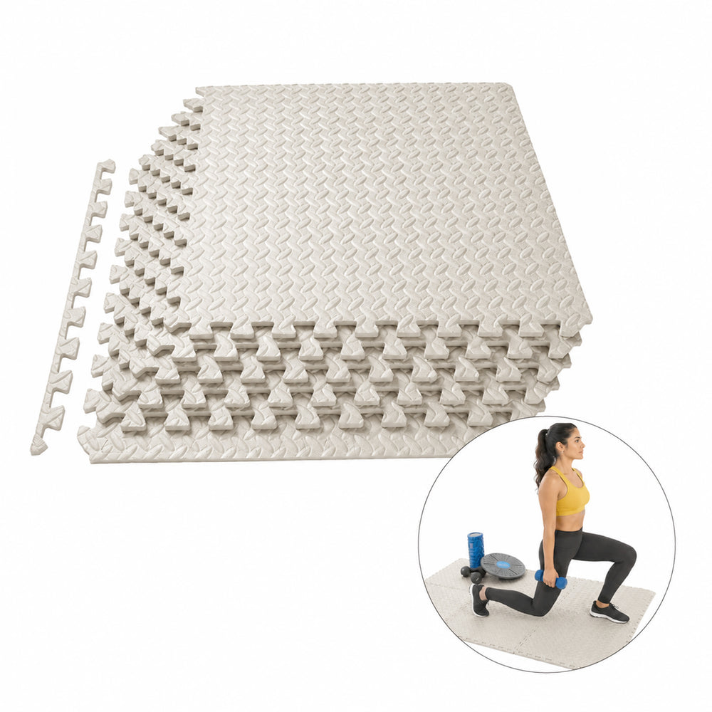 Piso Goma Eva Gimansio Overfit 60x60cm 8u Beige