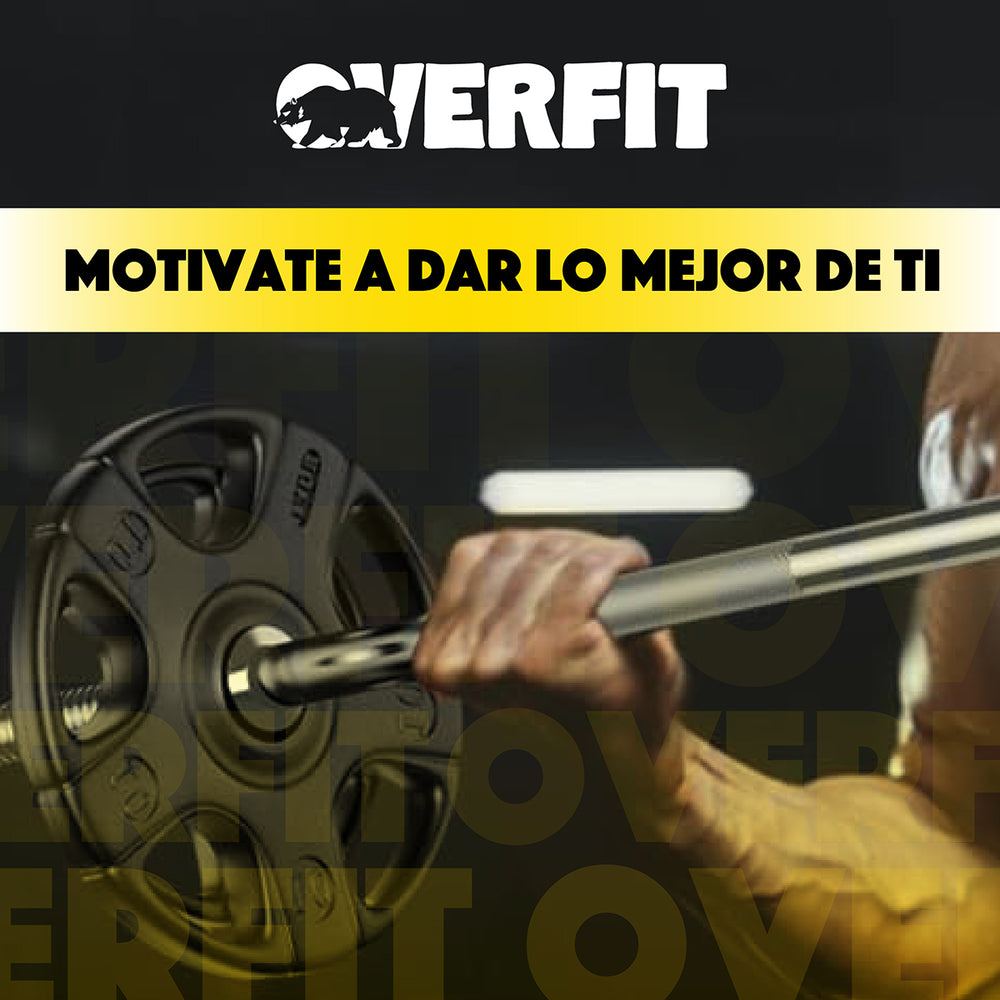 Barra Preolimpica Recta 4.2 kg Overfit 120Cm Cromada Fitness