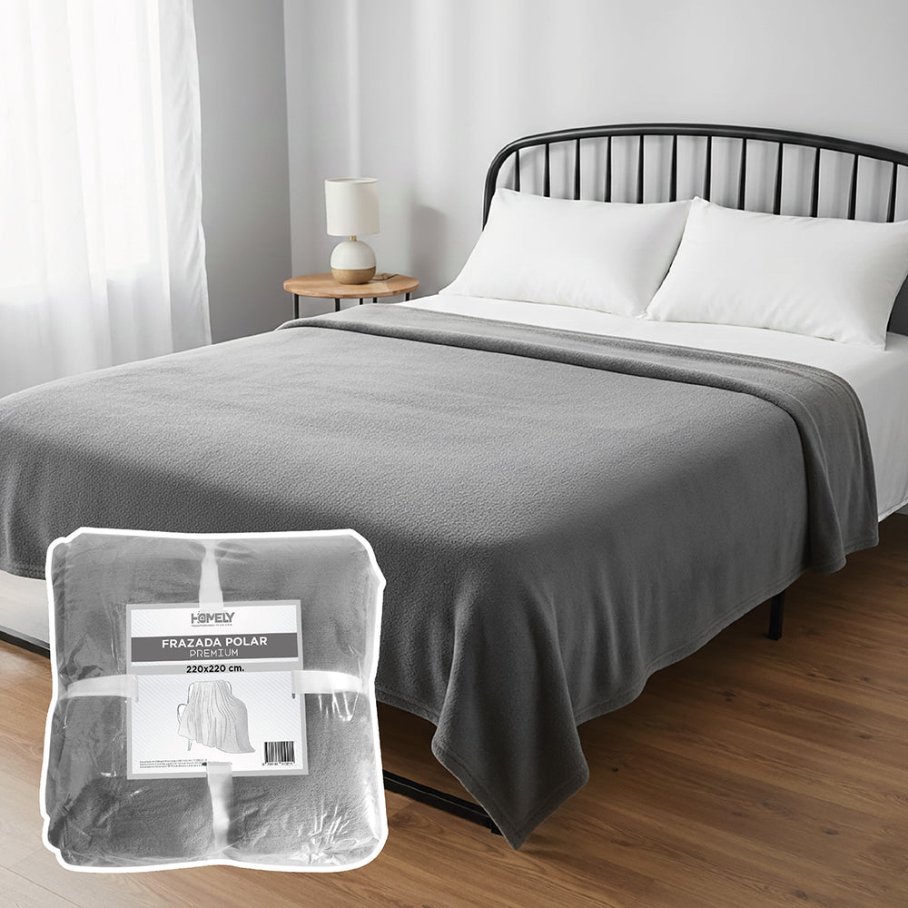 Frazada Polar Termica Queen Homely 300gsm Manta 220x220cm