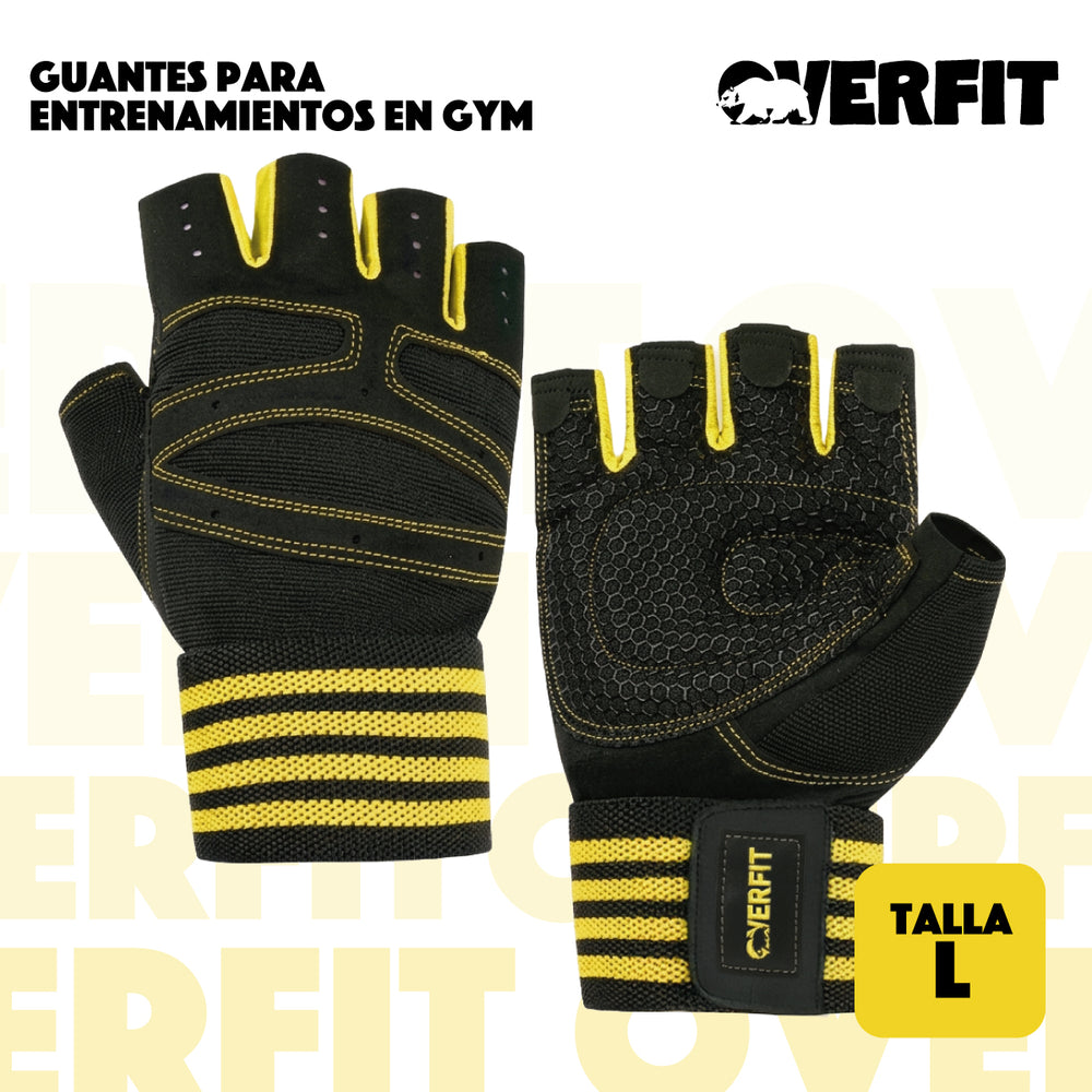 Guantes gym entrenamiento pesas talla L
