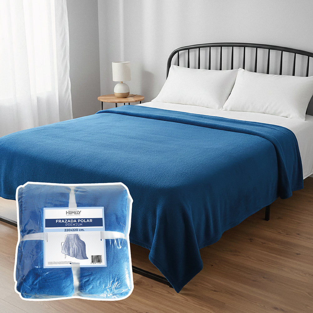 Frazada Polar Termica Queen Homely Manta 220x220cm 300gsm