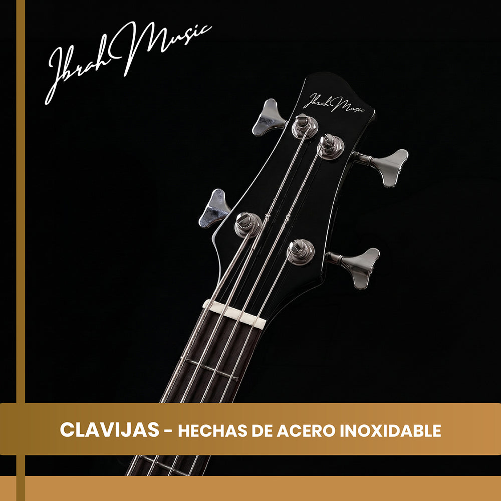 Bajo Electroacustico Ibrah Music 43" Negro Con Funda De Transporte Y Pack Accesesorios - Default Title