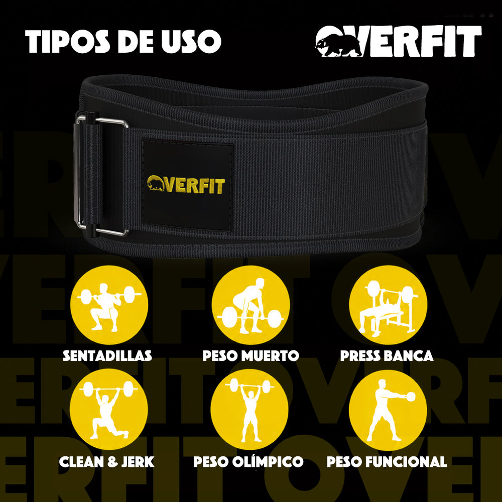 Cinturon Levantamiento Pesas Gym Overfit Lumbar Crossfit