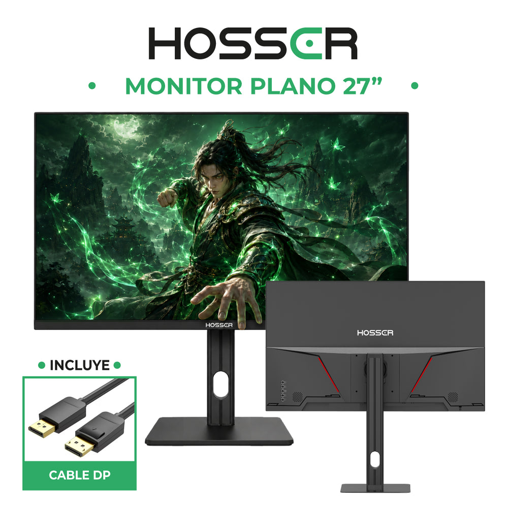Monitor Gamer Plano 27 Pulgadas QHD Pantalla Rotable