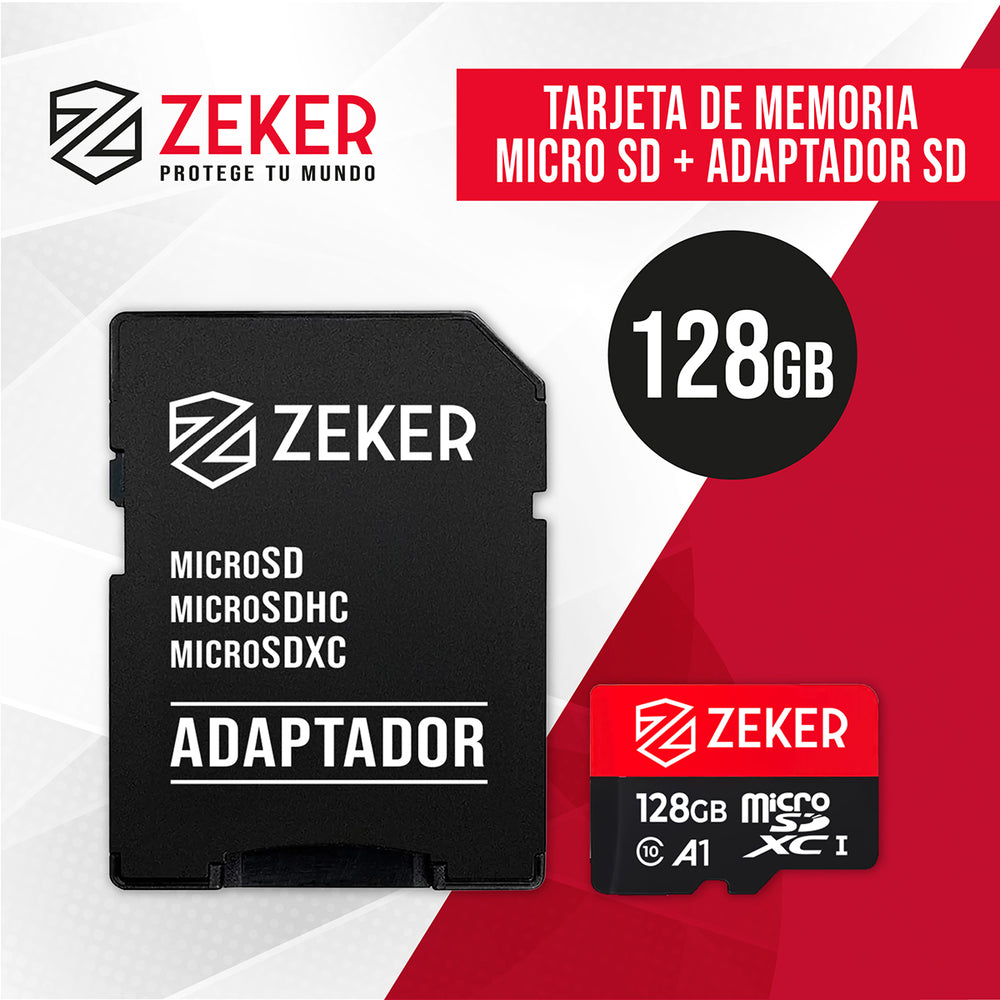 Tarjeta MicroSD 128GB + Adaptador