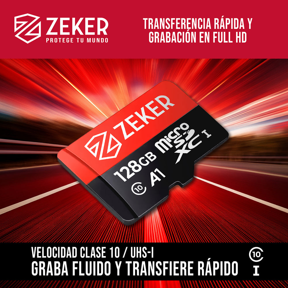Tarjeta MicroSD 128GB + Adaptador