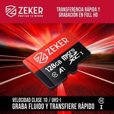 Tarjeta de memoria Micro Sd 128GB Zeker con adaptador SD