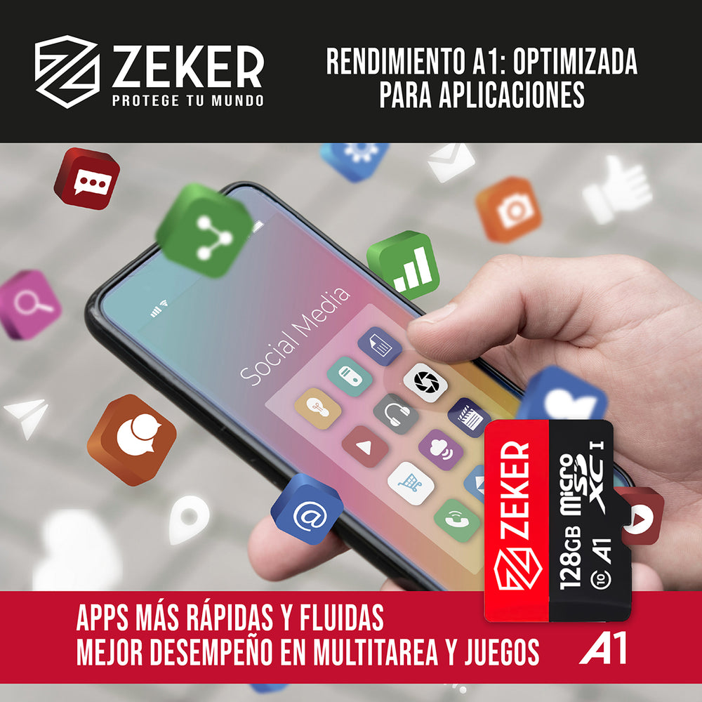 Tarjeta MicroSD 128GB + Adaptador