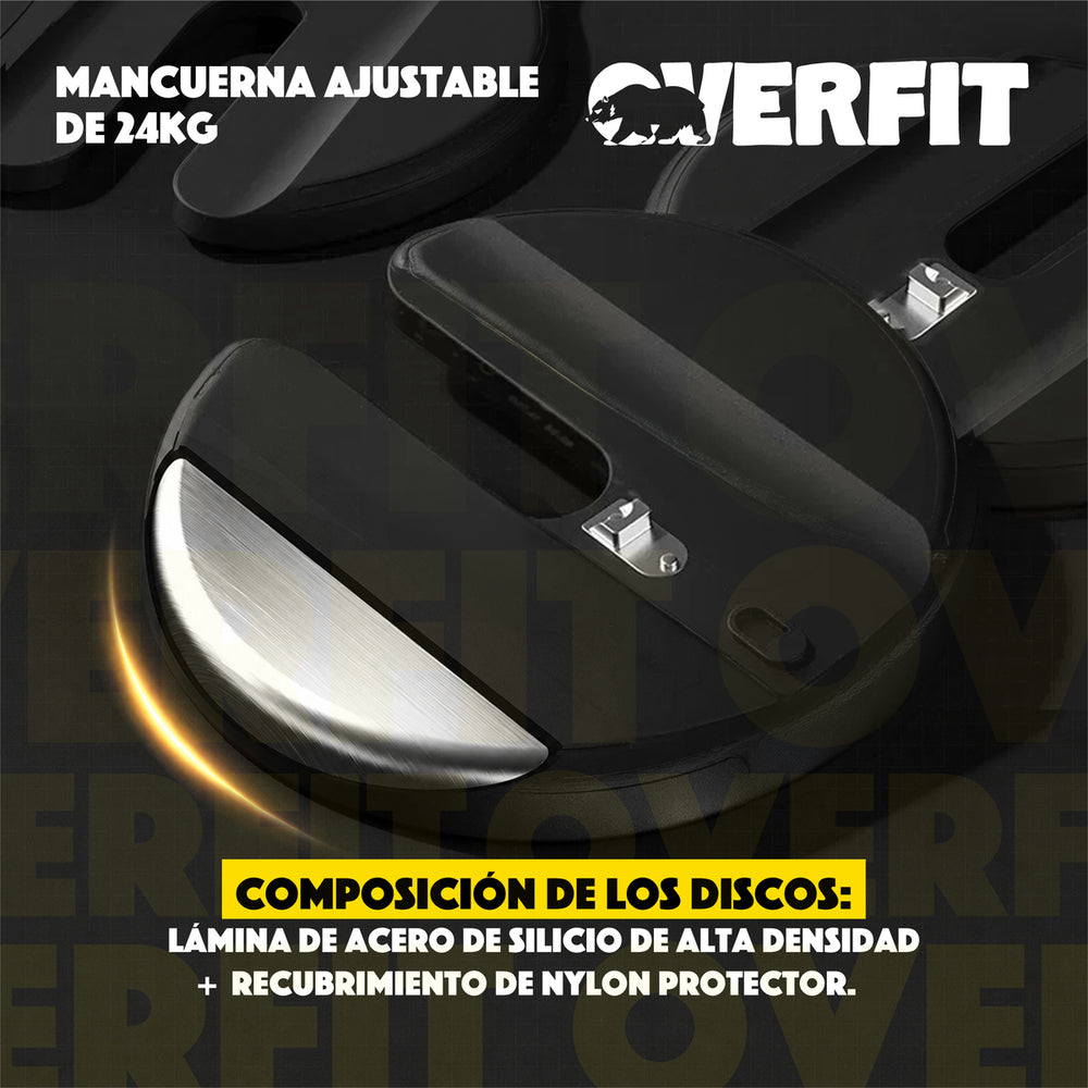 Mancuerna Ajustable 24kg Overfit - imagen 6
