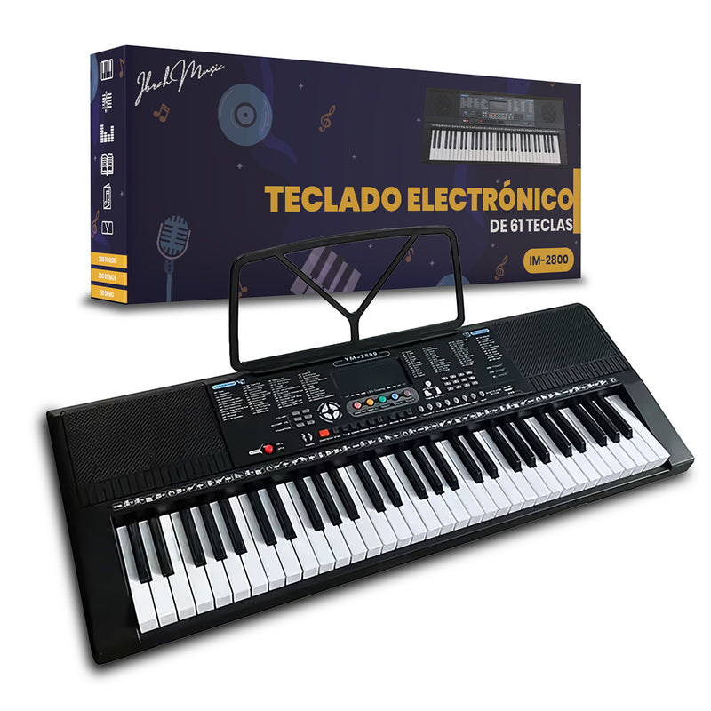 Piano Eléctrico Yongmei 61 Teclas IB-2800 Teclado Musical USB