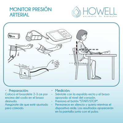 Tensiómetro V2 Toma Presión Digital Pro Howell Usb Bateria