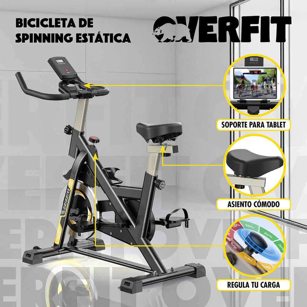 Bicicleta de Spinning Pro Overfit Estatica Fitness Gym 6 kg
