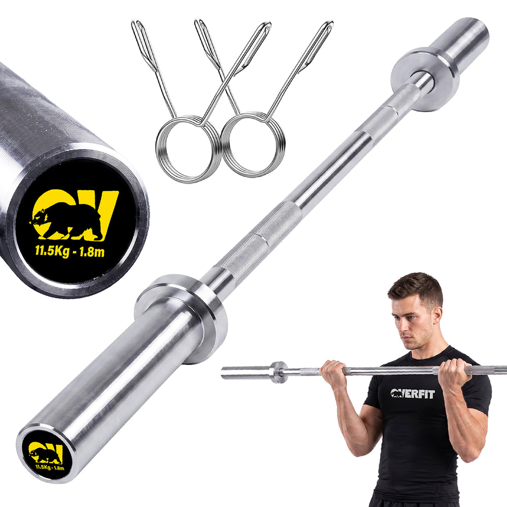 Barra Olimpica Overfit 11.5Kg 1.8m - Foto 1