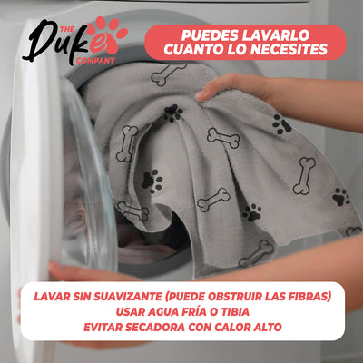 Toalla Microfibra Para Mascotas Duke 101 X 60 Cm Gris