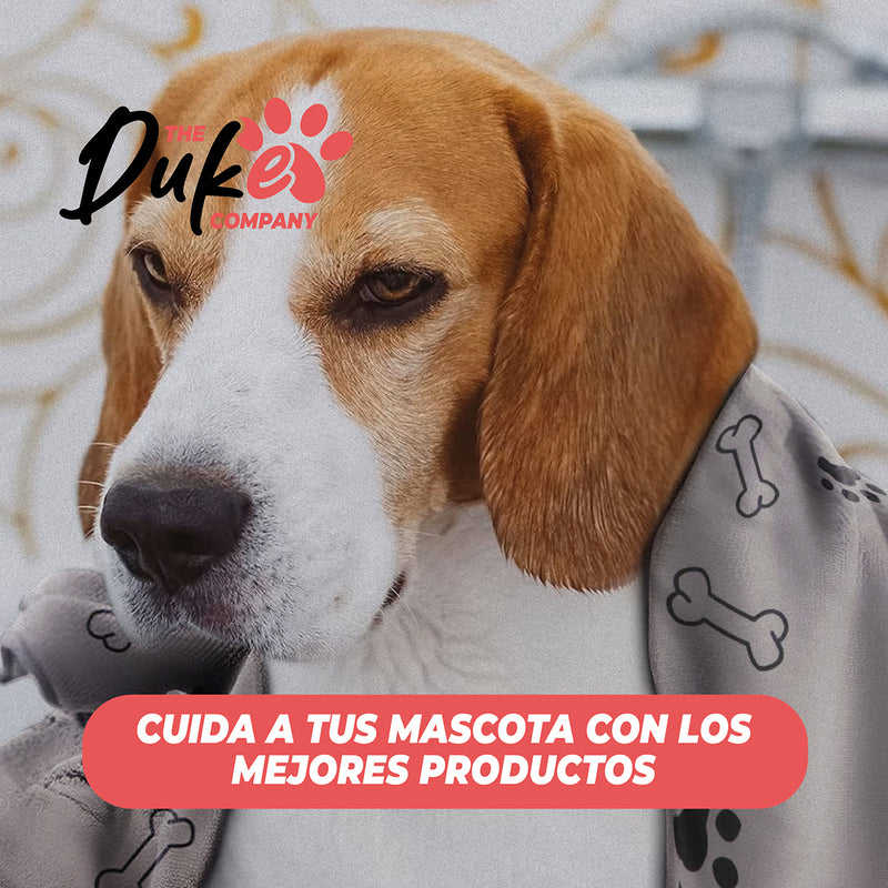 Toalla Microfibra Para Mascotas Duke 101 X 60 Cm Gris