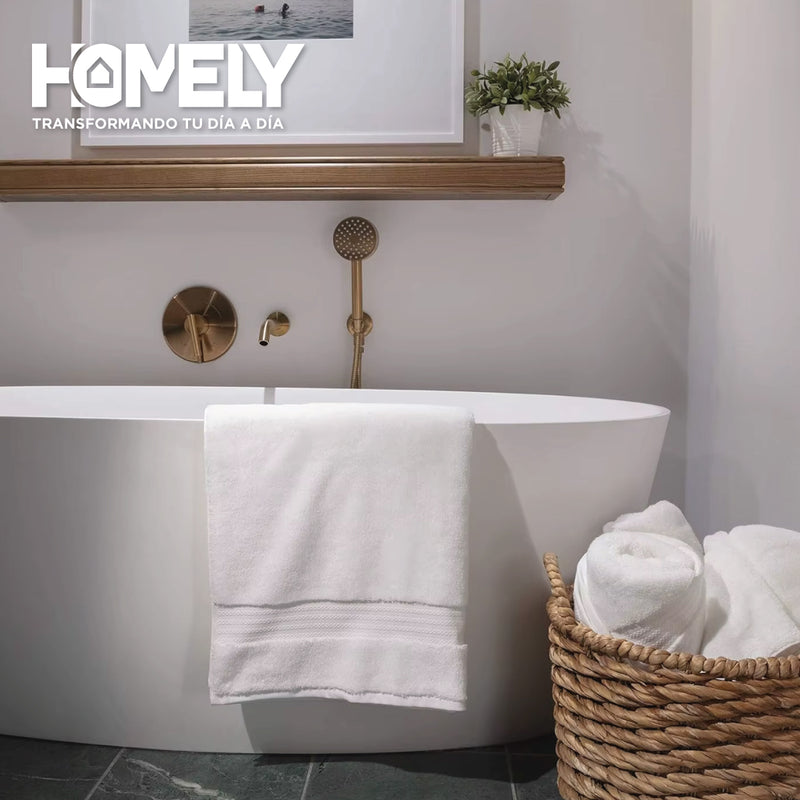 Toallas de Baño Algodon Absorbente Homely 500 Gsm Cuerpo Manos Set X2